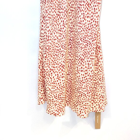 NWT Reformation | Ivory & Red Beauden Sleeveless Midi Dress Alma Floral Dot XL - Picture 9 of 16